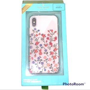 NEW! Kate Spade iPhone X Cell Phone Case Clear Multi Colors Mini Blooms